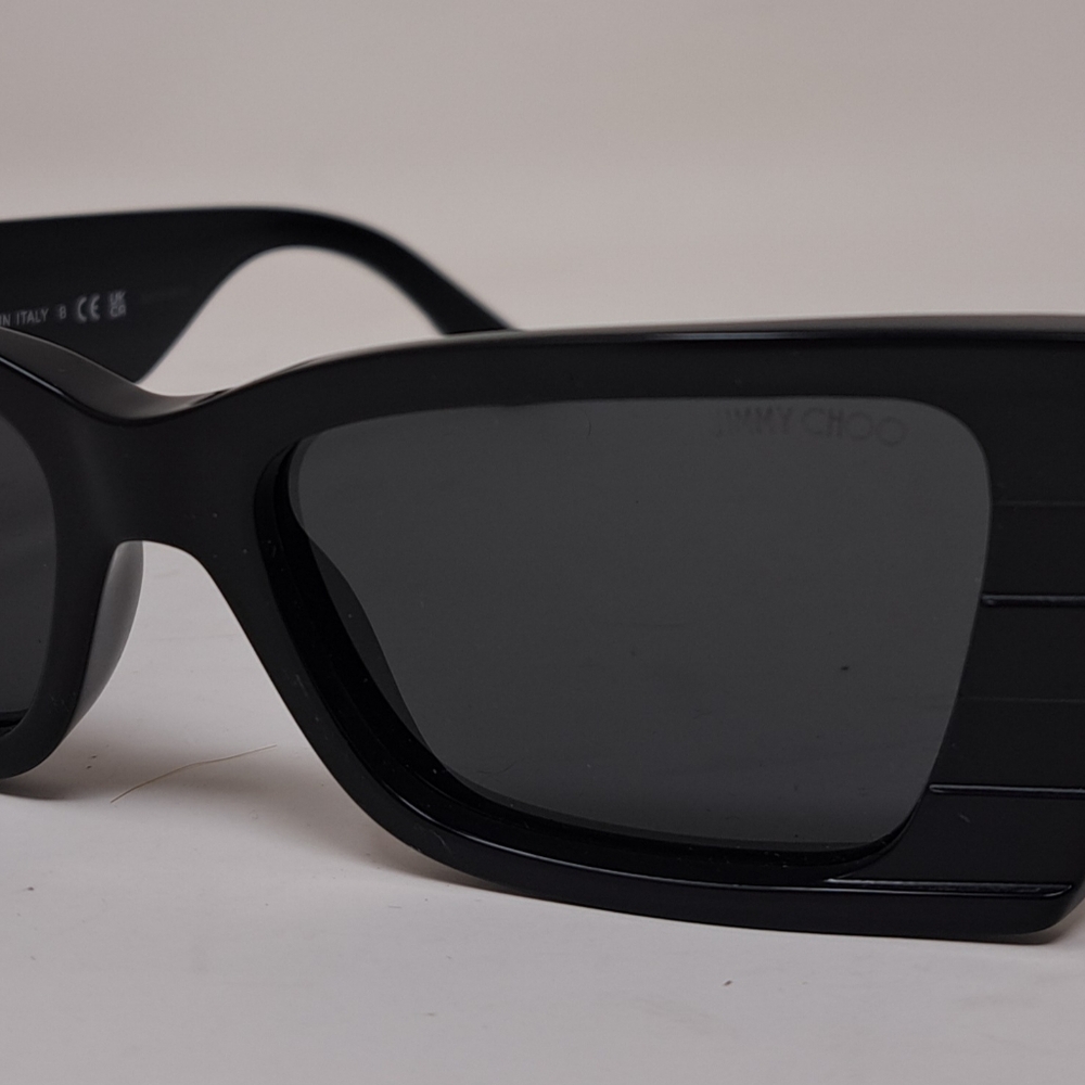 NWT Jimmy Choo Avenue Motif Tatum Sunglasses Matte Black Gray JC5009 53-17-140 - Picture 7 of 15